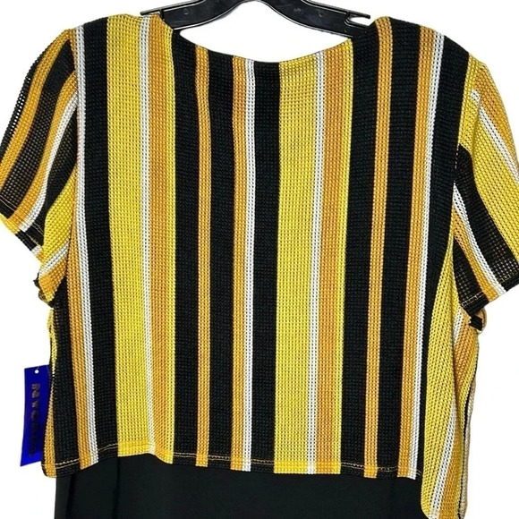 Striped loose knit blouse,twofer, office siren ,business casual,size SM & M - Picture 9 of 12